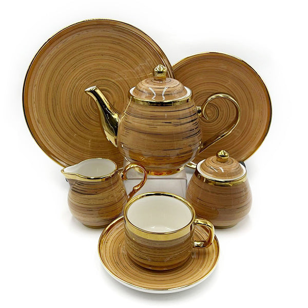 The Tea Time Trio Elegant Ceramic Tea Set for Refined Serving