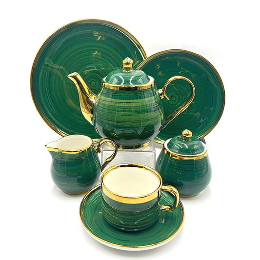 The Tea Time Trio Elegant Ceramic Tea Set for Refined Serving