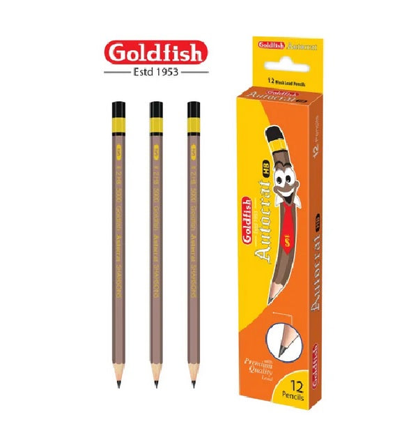 Goldfish Autocrat 12 Pcs HB Pencils Cardboard Pack