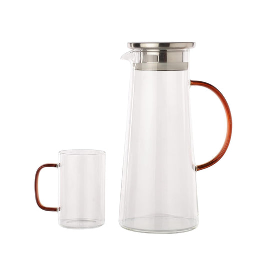 Aspect Glass Jug with Matching Glasses Elegant & Functional Drinkware Set