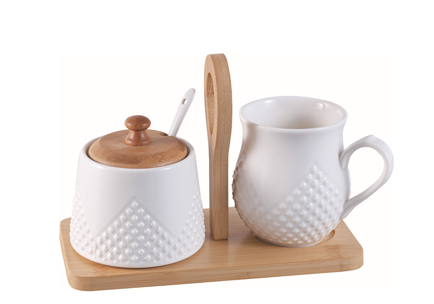 Ceramic Sugar & Creamer Set Stylish Zebra Stripe Coffee & Tea Serving Set