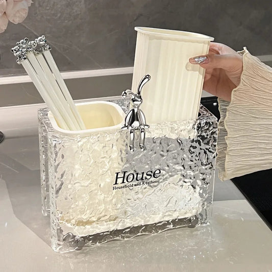 Light Luxury Kitchen Storage Box Cute & Functional Rabbit-Shaped Organizer