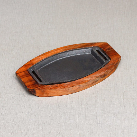 Sizzling Tray With " Wooden Base "