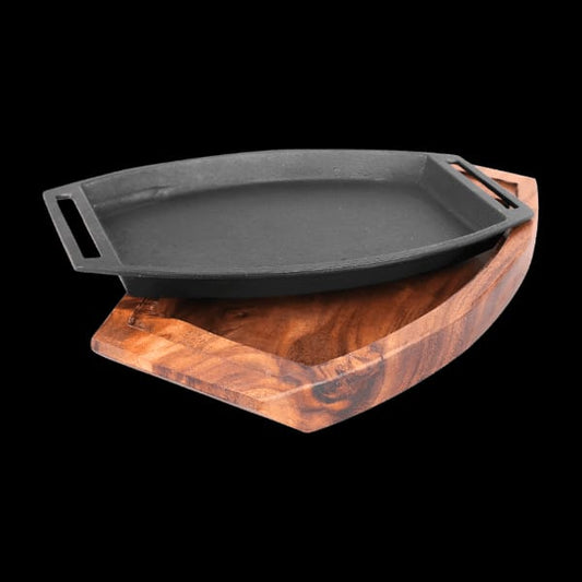 Sizzling Tray With " Wooden Base "