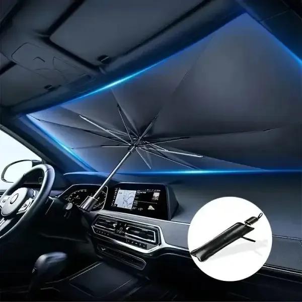 Purilite Select Car Windshield Umbrella Black – Durable Weather Resistant Sun Protection