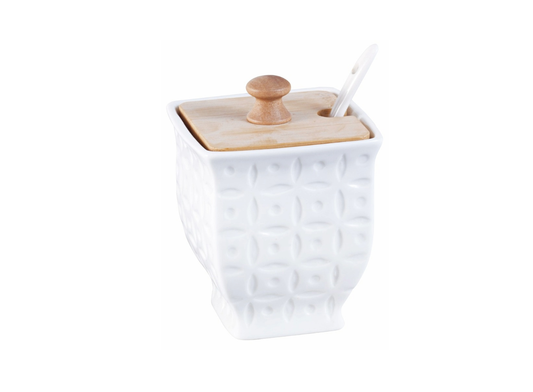 Premium Square Ceramic Canister with Lid Stylish & Functional Kitchen Storage