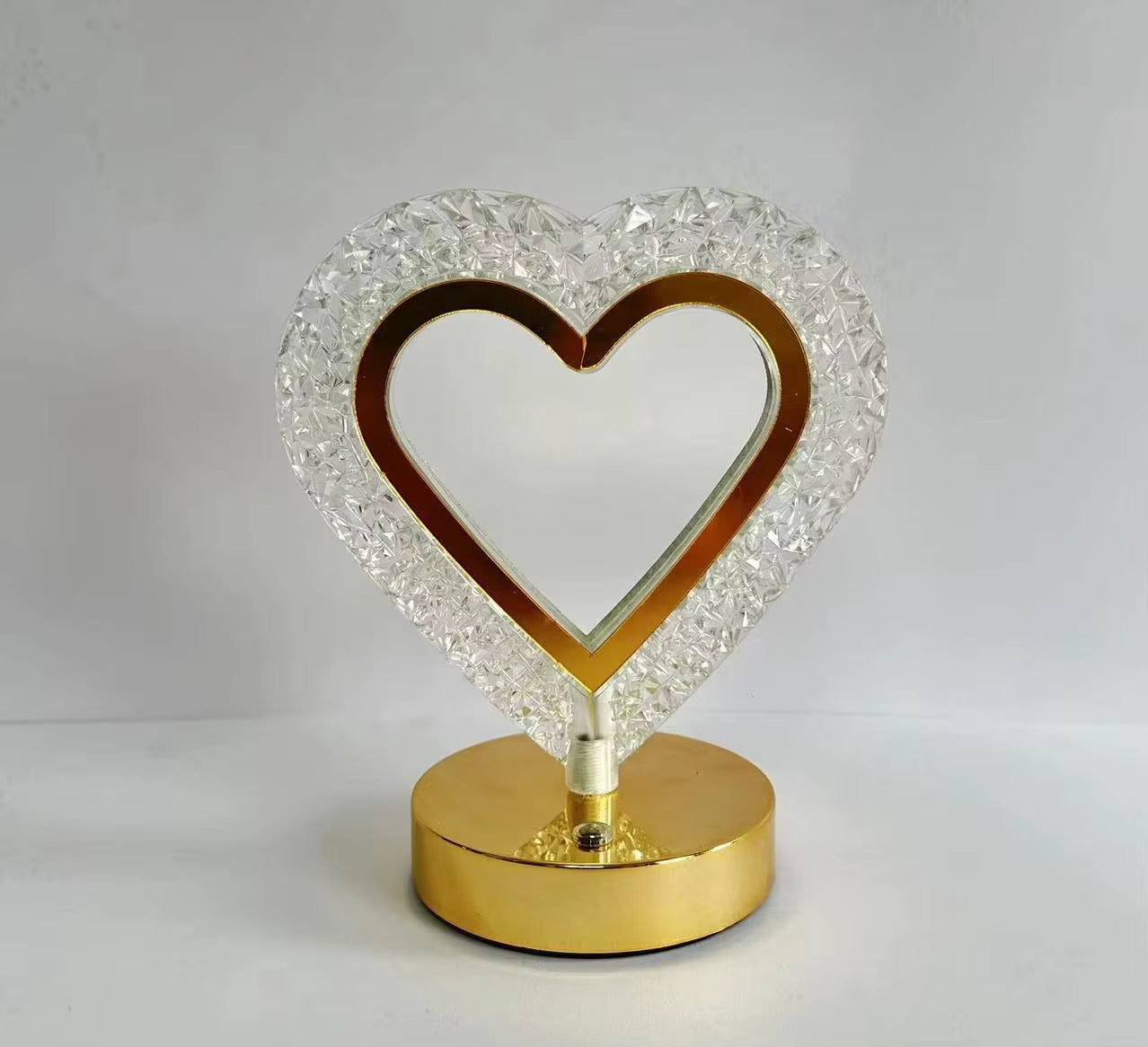 Heart-Shaped LED Crystal Wall Sconce