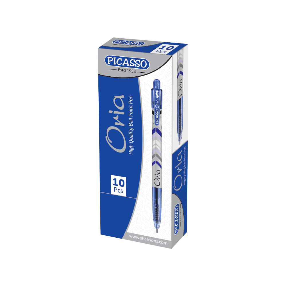 Picasso Oria High Quality Ball Pens – 10 Pcs Packet