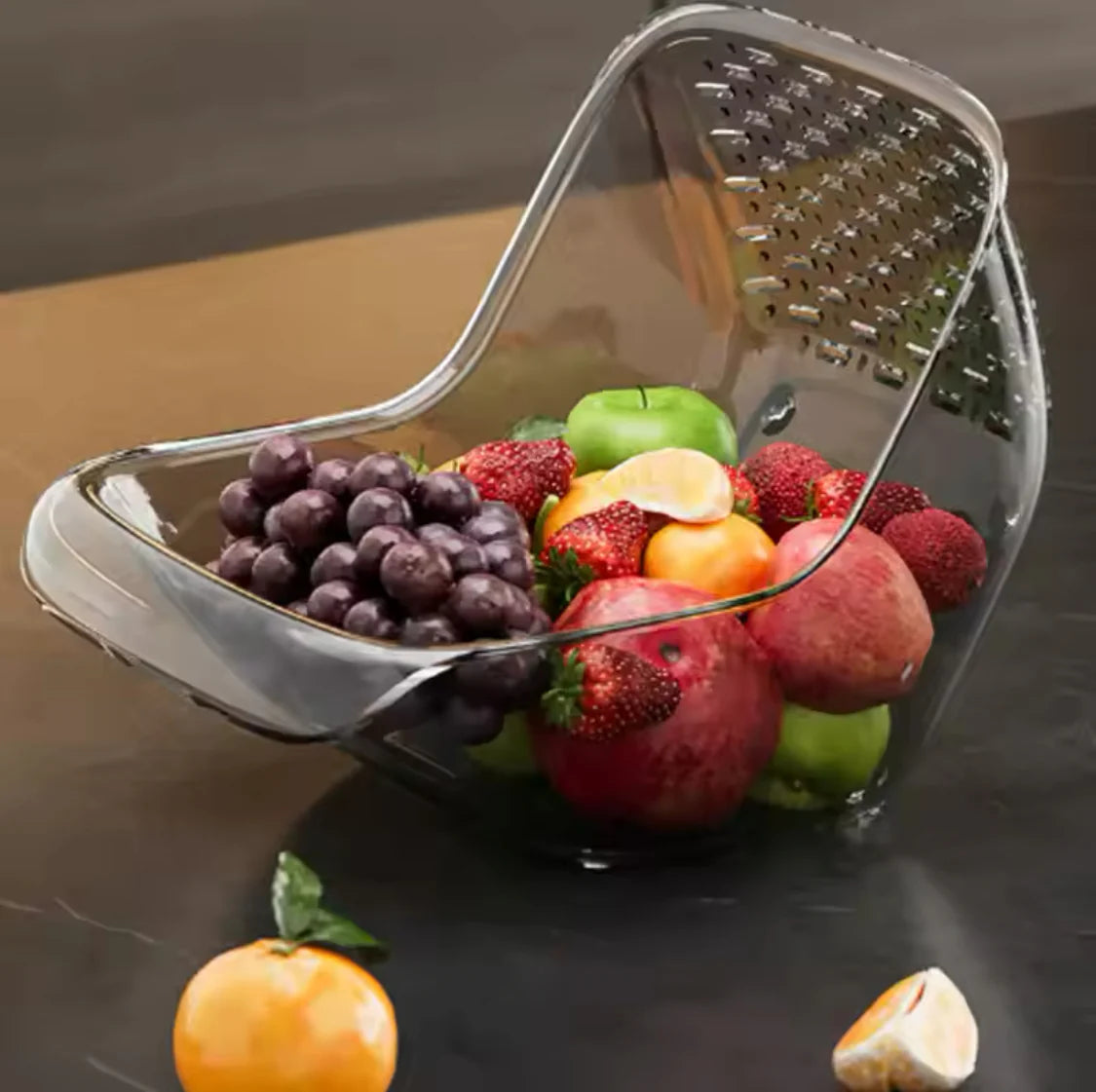 Double Drainage Sink Washing Basket Multifunctional Drainer Bowl for Kitchen Use