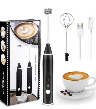 USB Rechargeable 3-Speed Milk Frother Handheld Electric Foam Maker