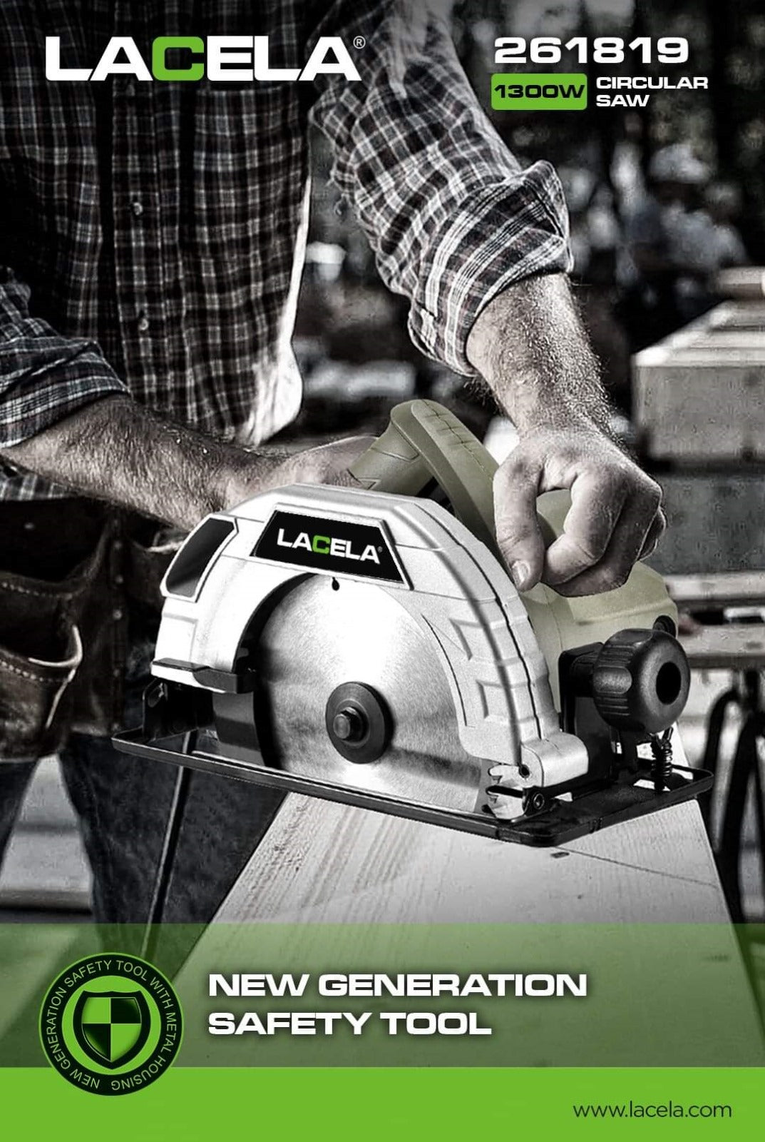 LACELA 261819 1300W Circular Saw