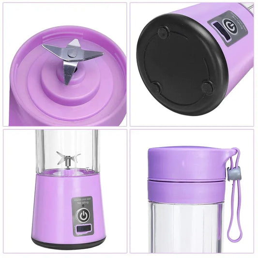 Purilite Select USB Rechargeable Mini Juicer Blender | Portable 380ml Personal Blender with 6 Blades for Smoothies, Shakes and Juices