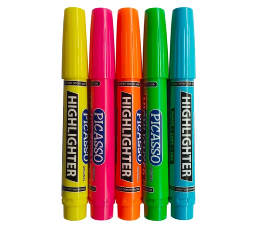 Picasso Multi Colour Highlighter Display – 24 Pcs (Pack of 1 Display Box)