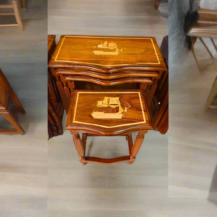 WOODSY Sheesham Wood Nesting Tables