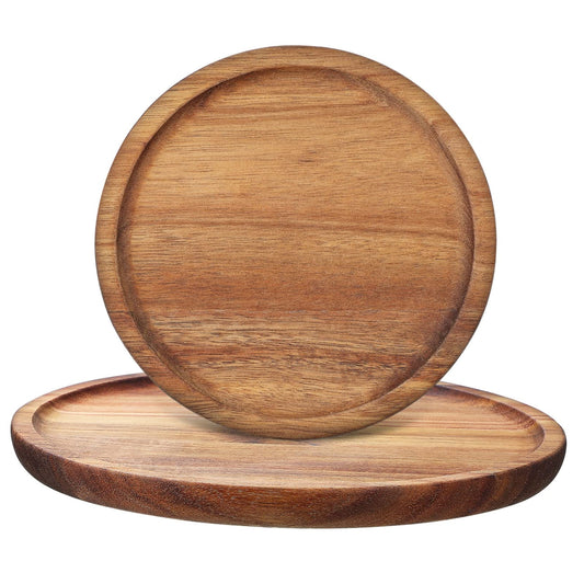 10" Pizza Serving Round Wooden Tray " Pure Wooden "