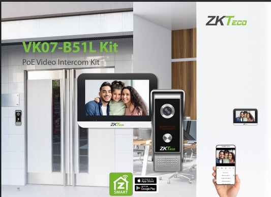 ZKTeco VK07-B51L IP Video Intercom Kit