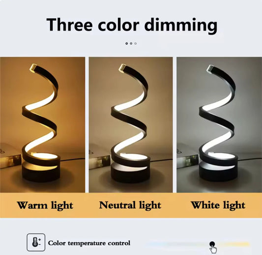 Modern Spiral Dimmable LED Table Lamp