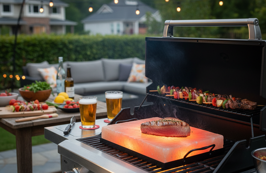 BBQ Tray with Himalayan Salt Cooking Plate