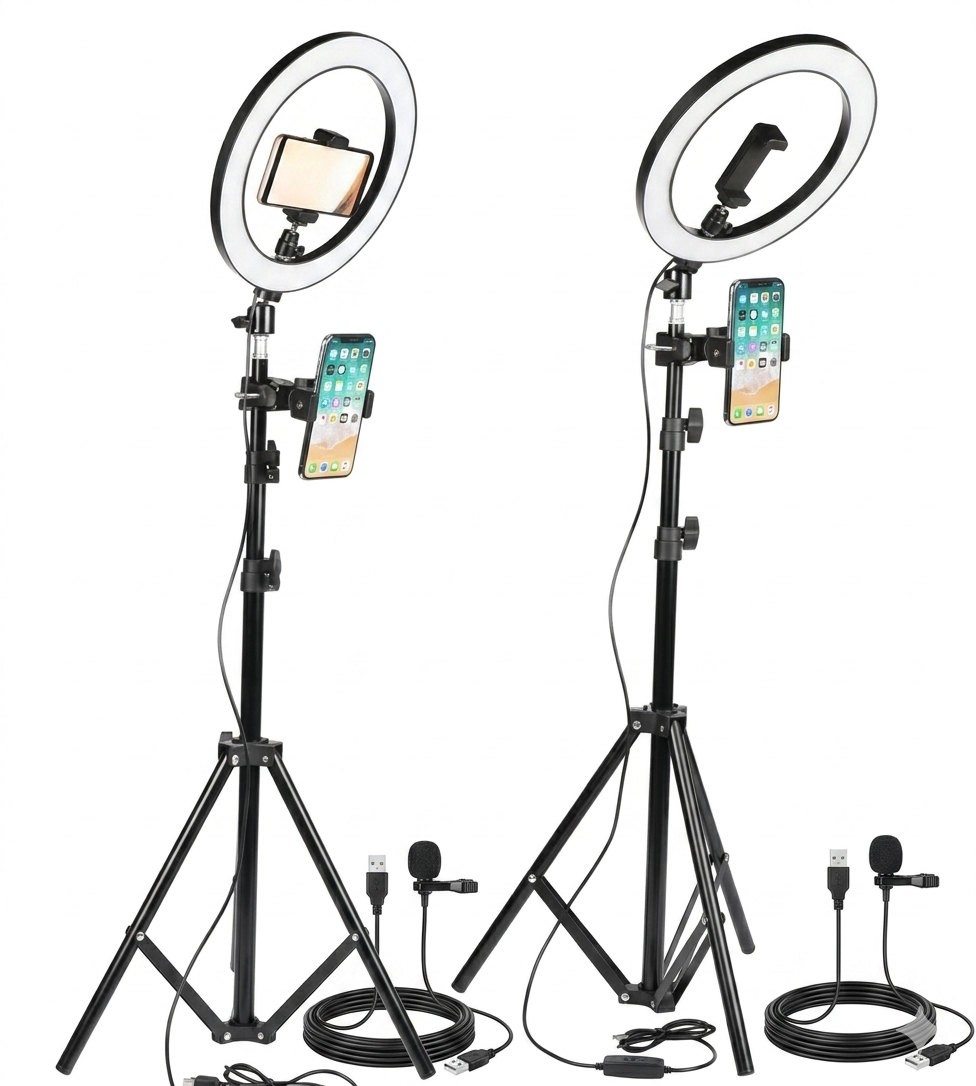 Purilite Select 26cm LED Ring Light with Mobile Holder and 7ft Adjustable Tripod Stand, 3 Lighting Modes for Photography and Video Recording