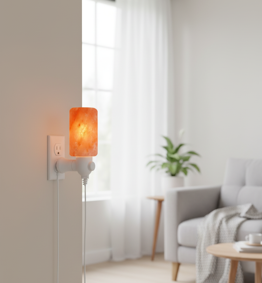 Salt Night Lamp (Cylinder) – Handcrafted from Natural Pink Himalayan Salt