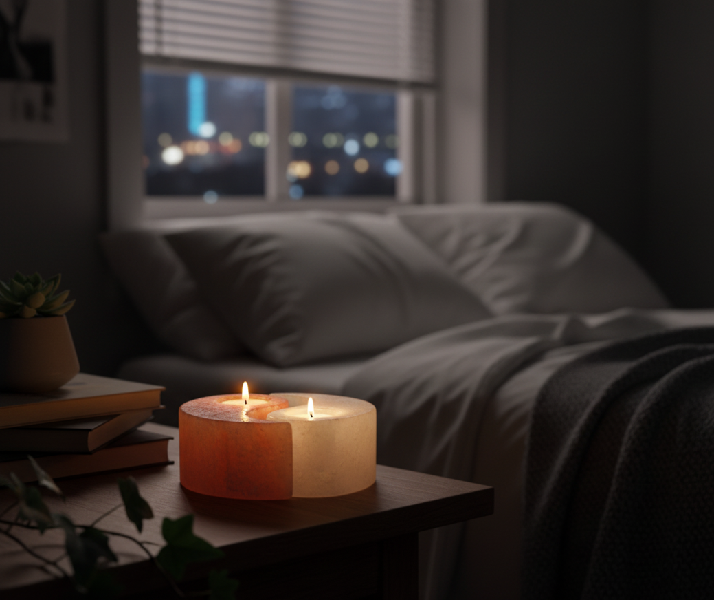 Salt Candle Holder (Yin Yang)