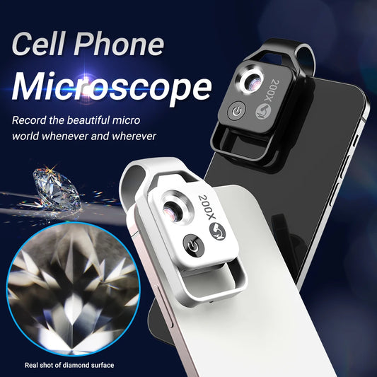 Purilite Select 200X Mobile Microscope Lens with LED & CPL