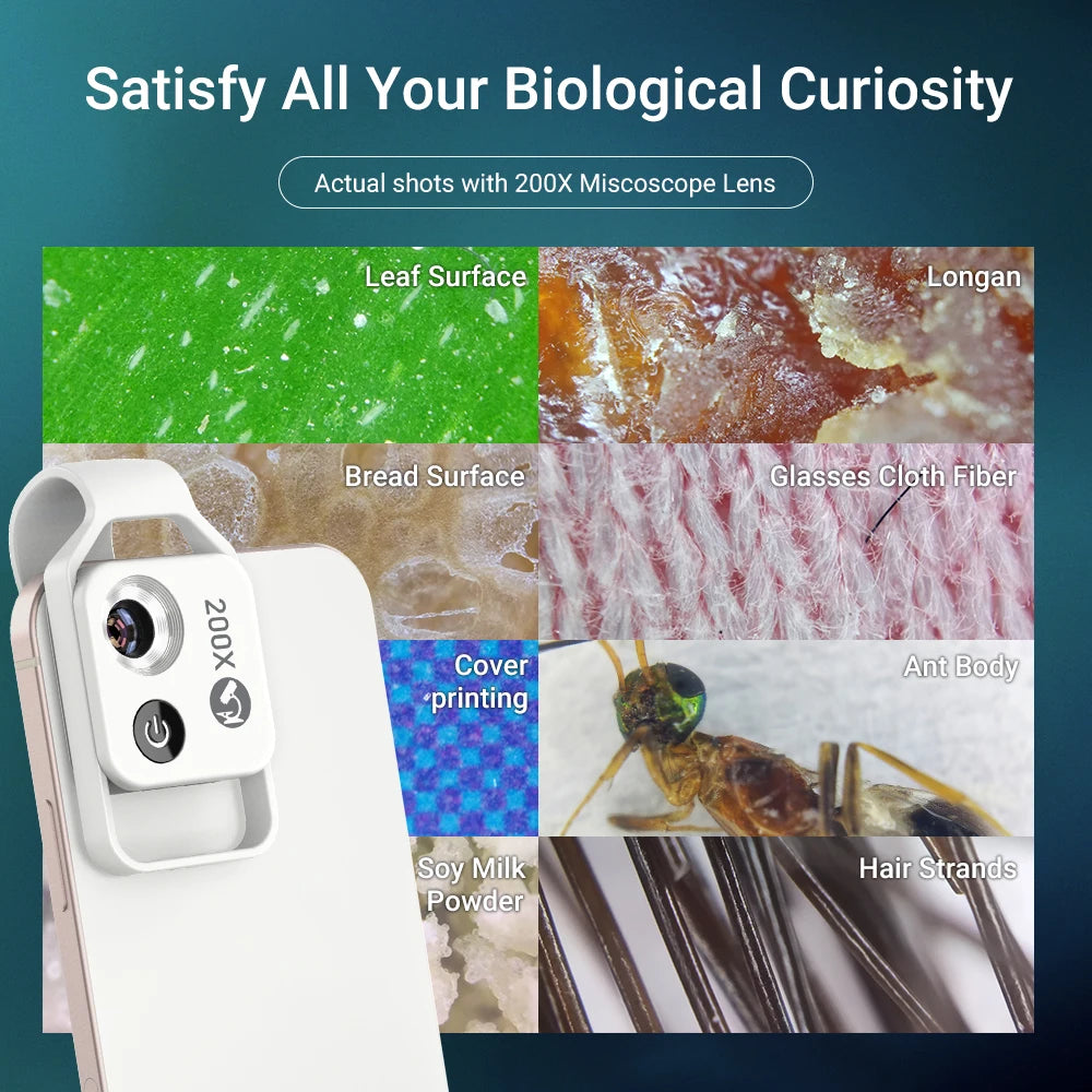 Purilite Select 200X Mobile Microscope Lens with LED & CPL