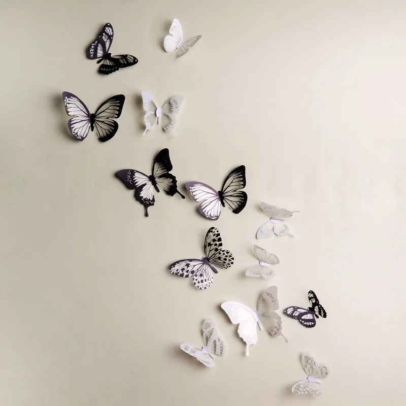 Purilite Select 18Pcs 3D Crystal Butterfly Wall Stickers