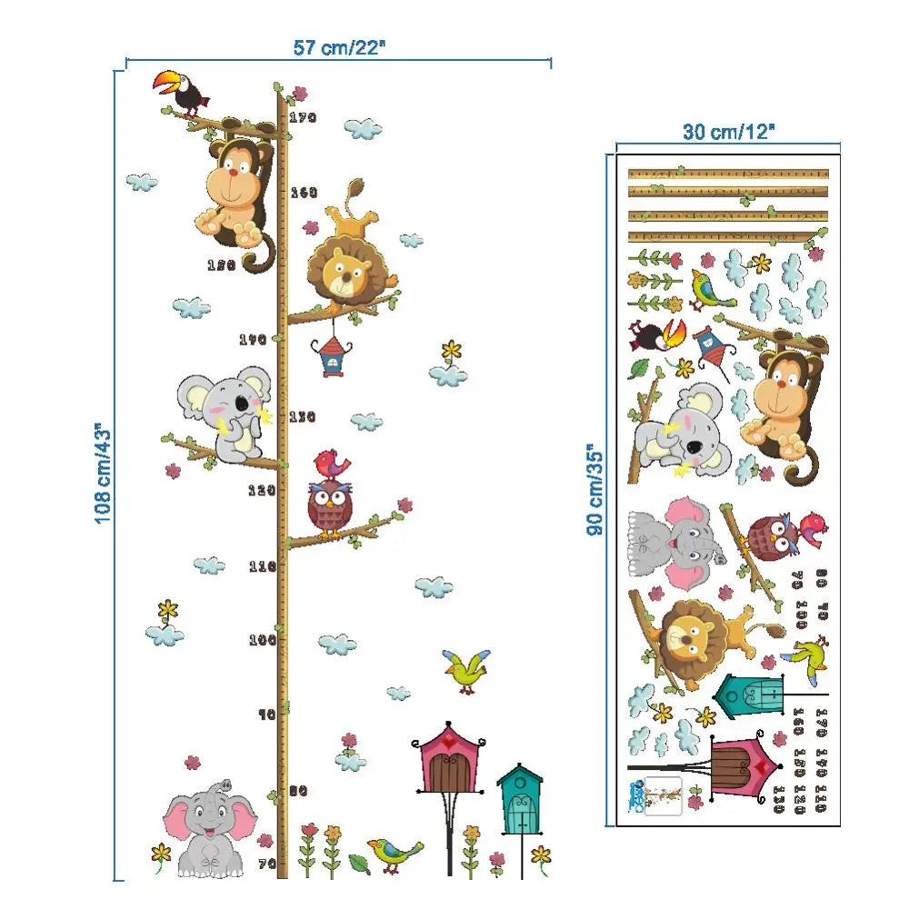 Purilite Select Cartoon Height Measure Wall Sticker