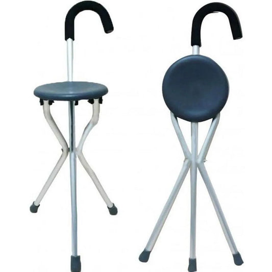 Purilite Select Traveling Stick Stool Folding Walking Cane with Seat