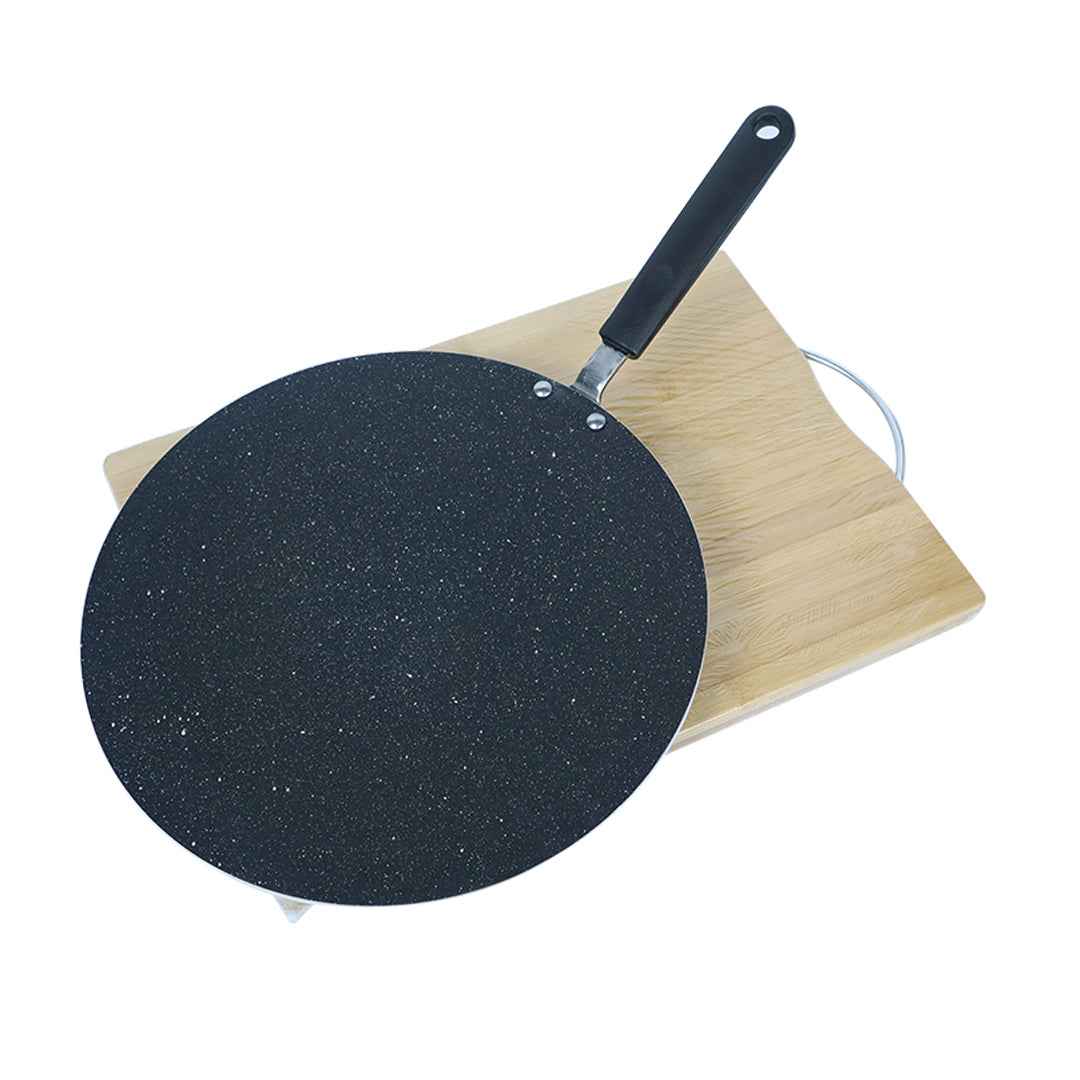 Marble Coated Tawa/Griddle/Paratha Pan Black