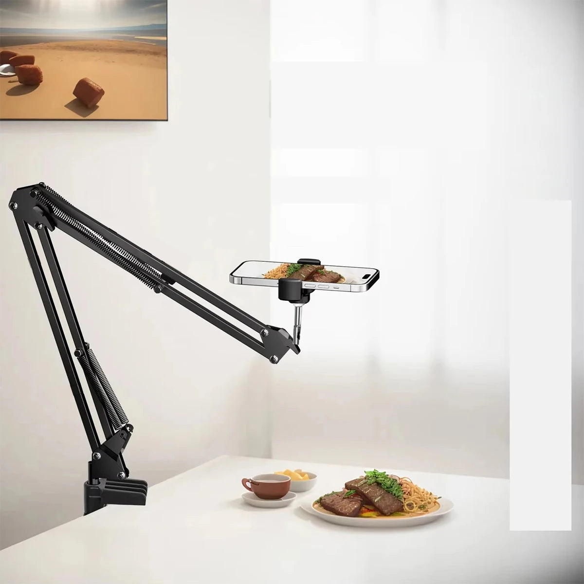 Purilite Select Live-Streaming Clamp Stand with Fill Light & Phone Mount