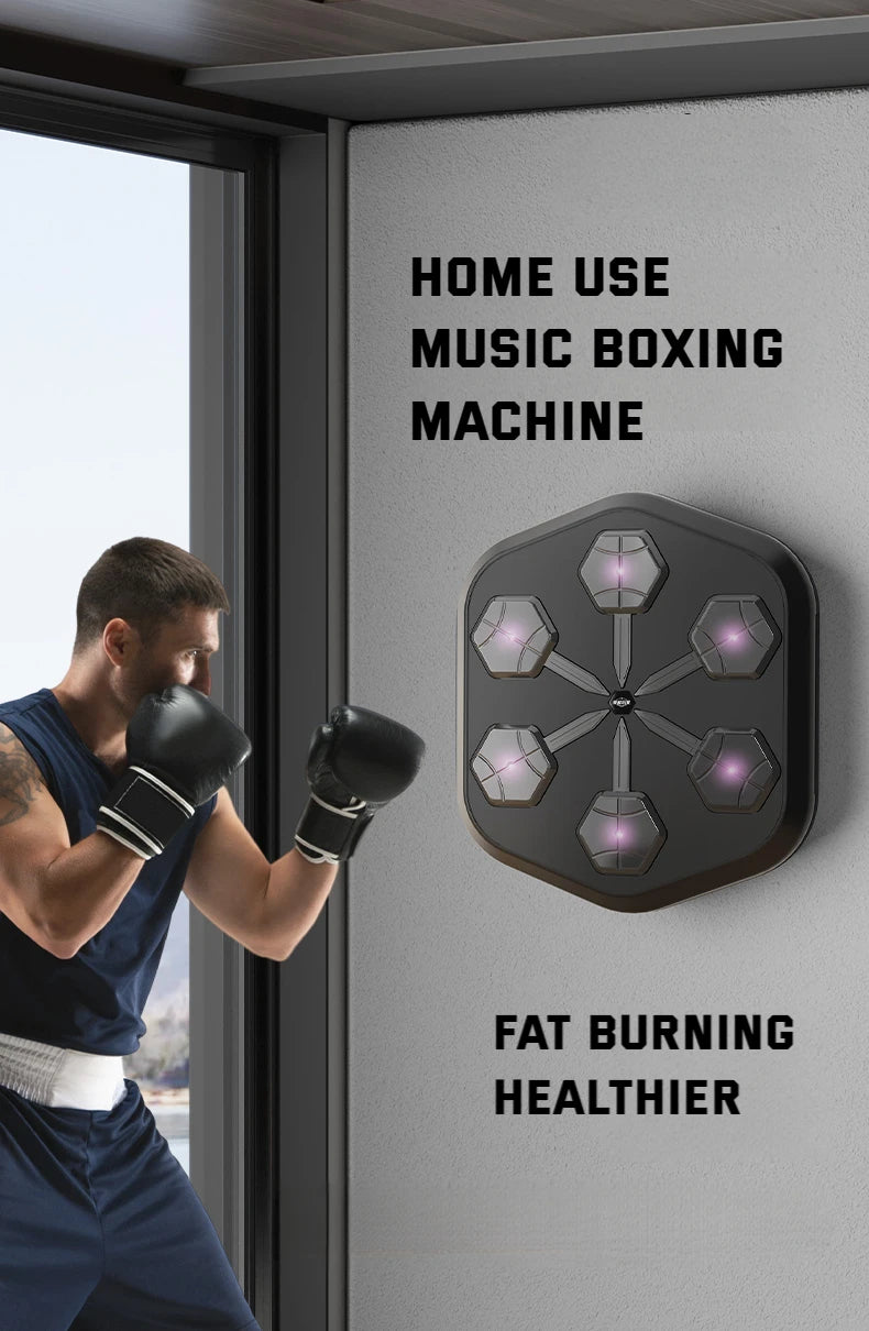 Purilite Select | Rhythmic Boxing Trainer Wall Mounted | Music Reaction Boxing Machine | Home Fitness Training Equipment