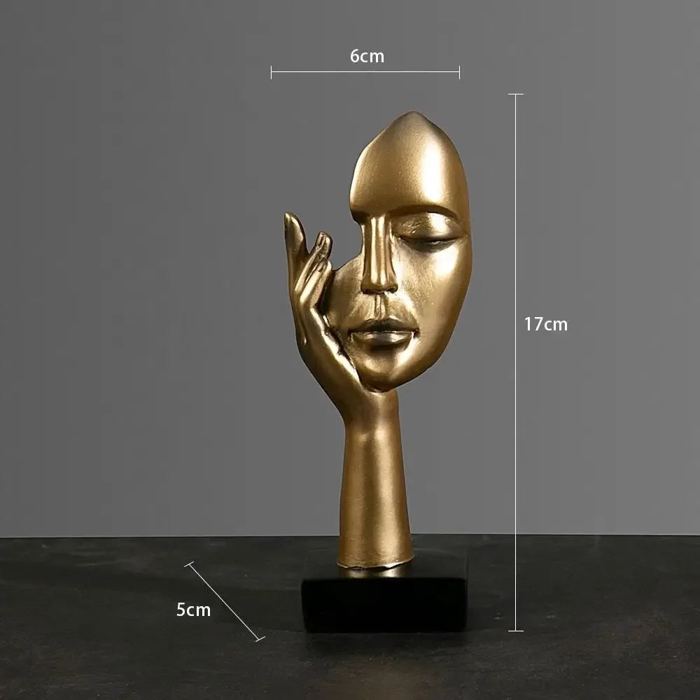 Purilite Select Resin Abstract Face Sculpture