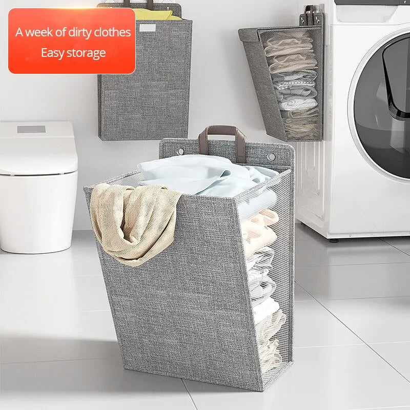 Purilite Select Foldable Adhesive Laundry Basket Hamper