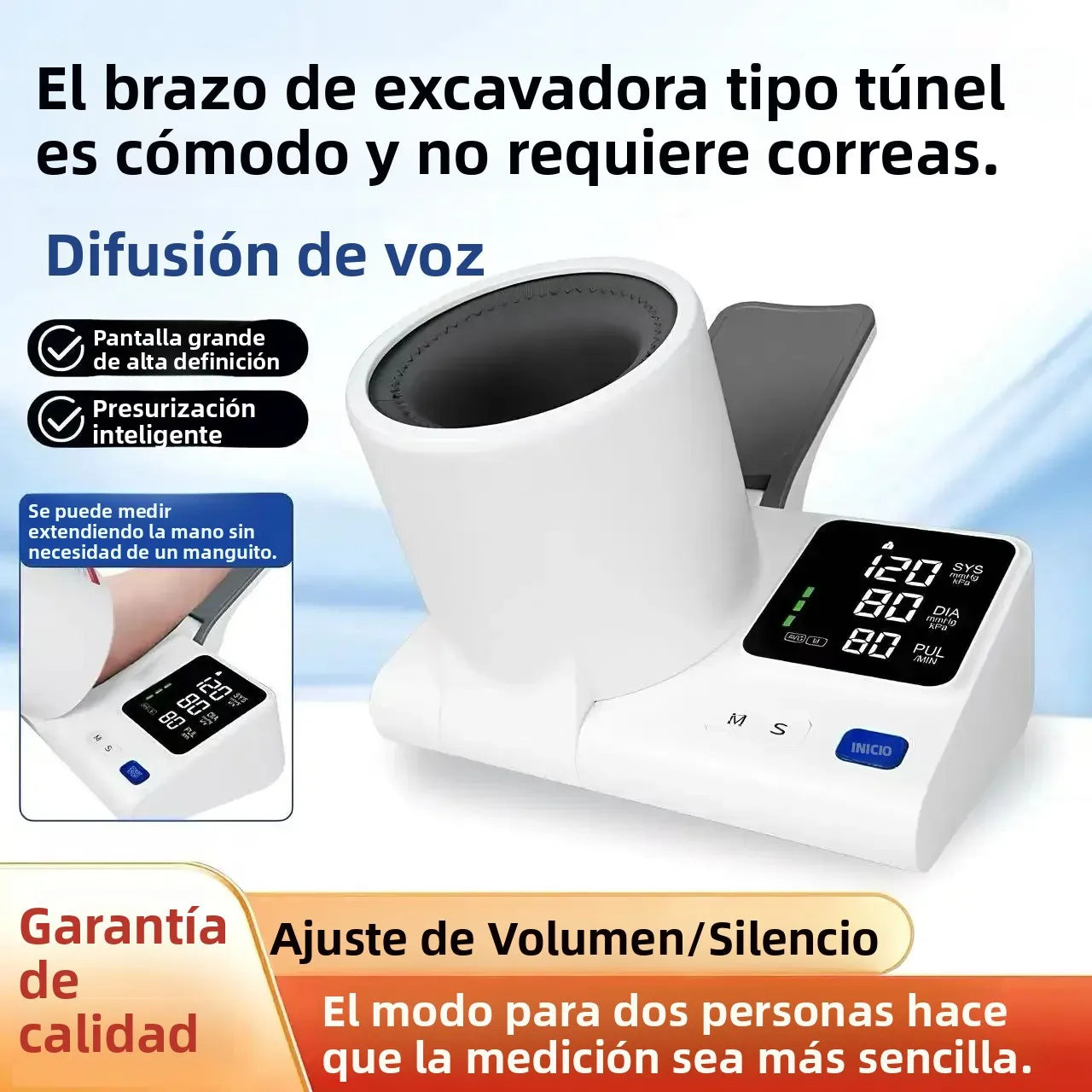 Purilite Select High Precision Tunnel Blood Pressure Monitor | Automatic Arm Cuff Digital BP Meter | Medical Grade Health Monitor