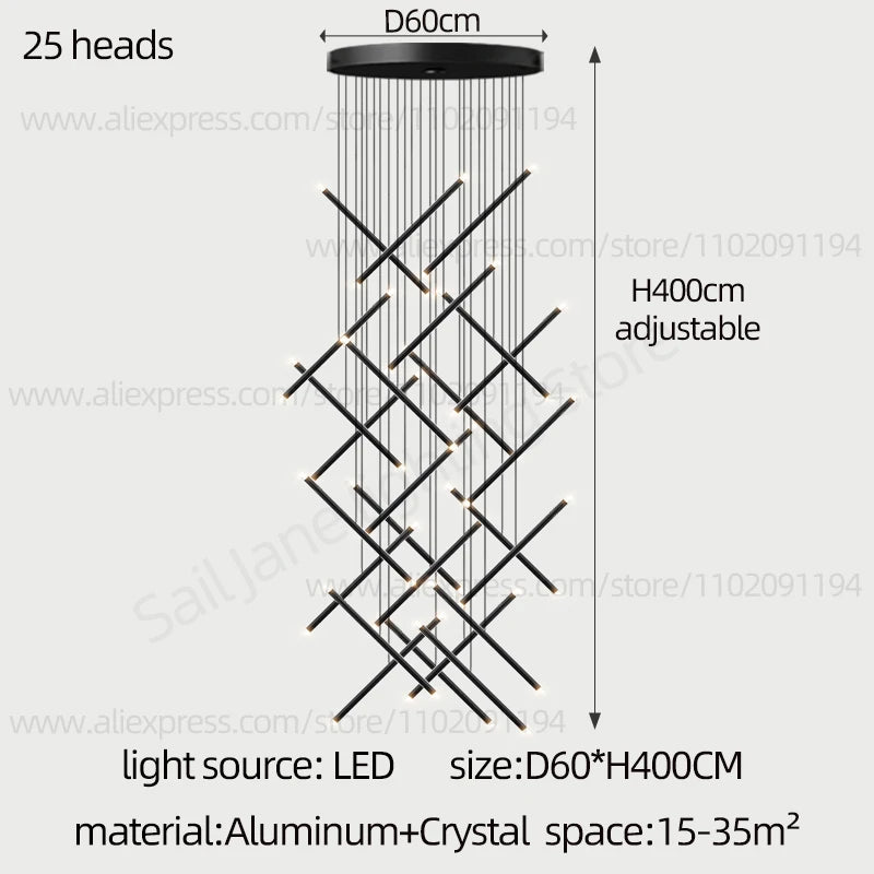 Purilite Select Nordic Style Staircase Pendant Lamp