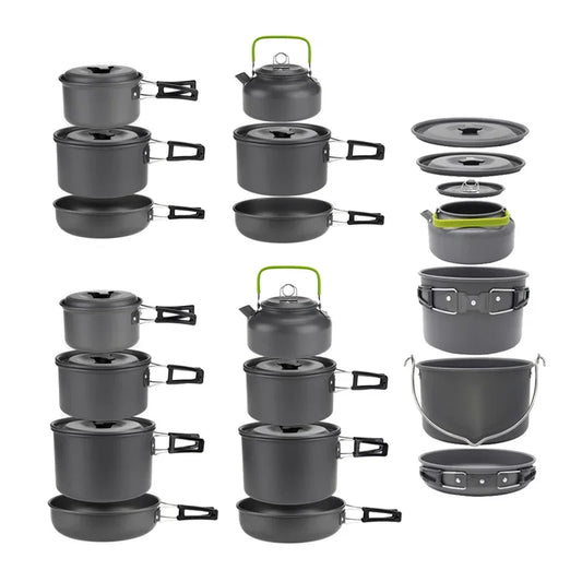Purilite Camping Cookware Set (2“3 Persons with Kettle)