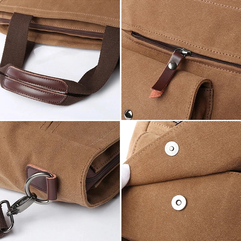 Purilite Select Vintage Canvas Messenger Bag for Men
