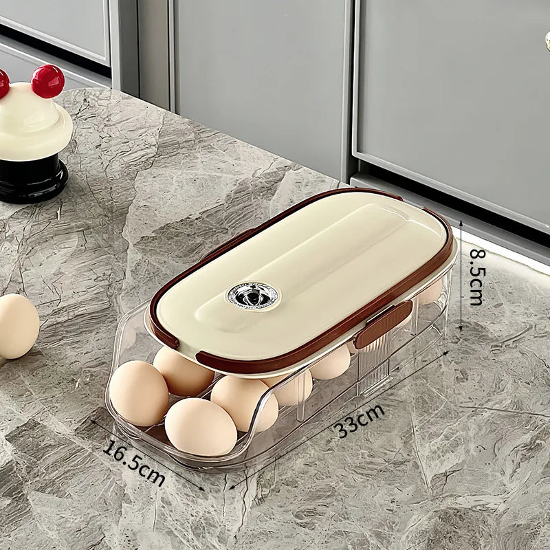 Purilite Select Household Multi-Layer Automatic Rolling Egg Storage Box