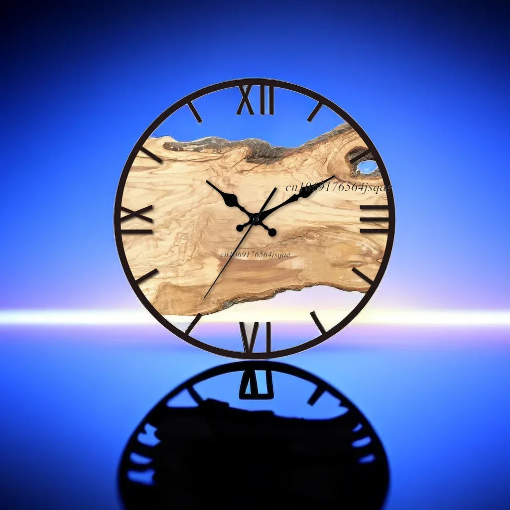 Purilite Select New Transparent Acrylic Wood Grain Wall Clock