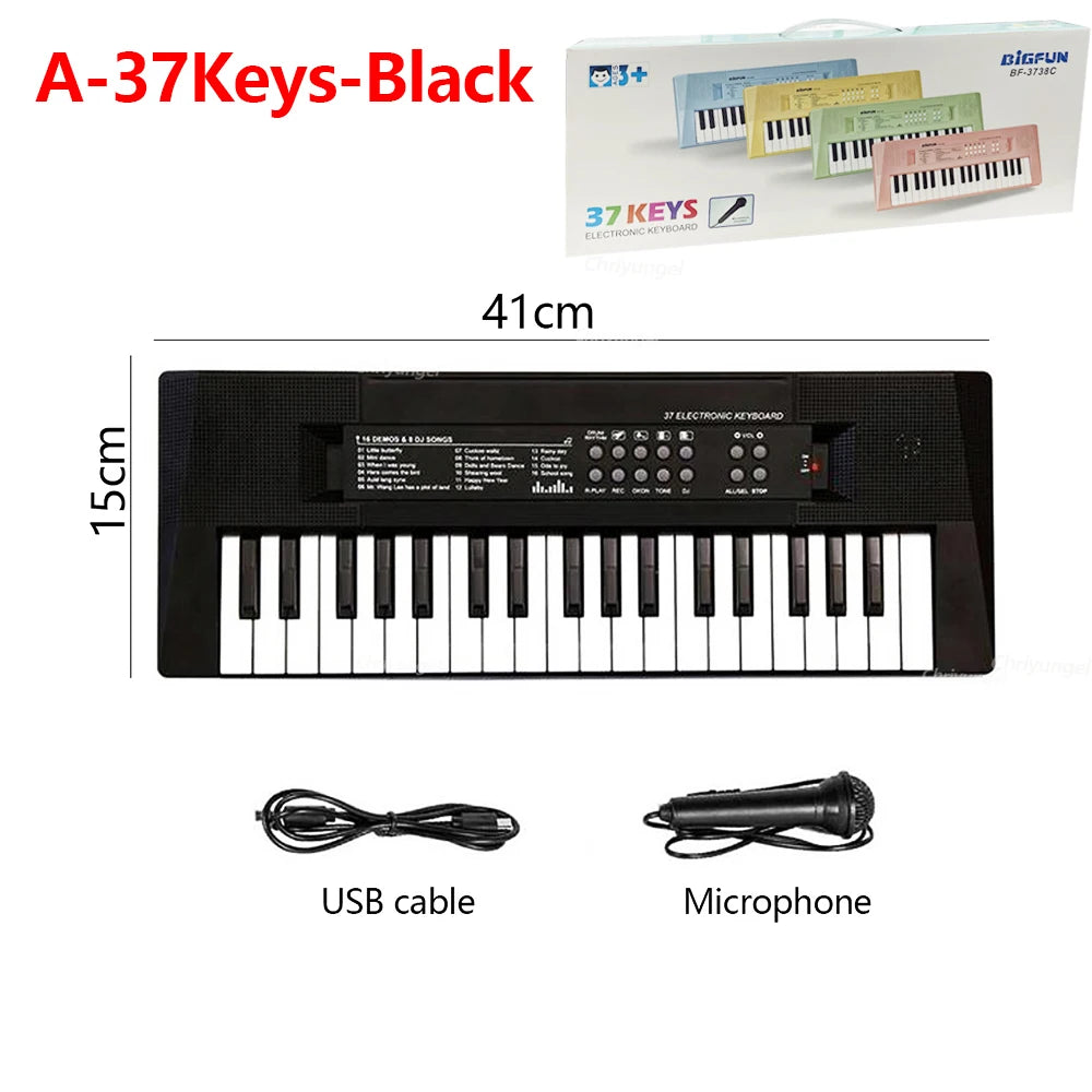 Purilite Select 37 Keys Kids Electronic Piano Organ Keyboard with Microphone