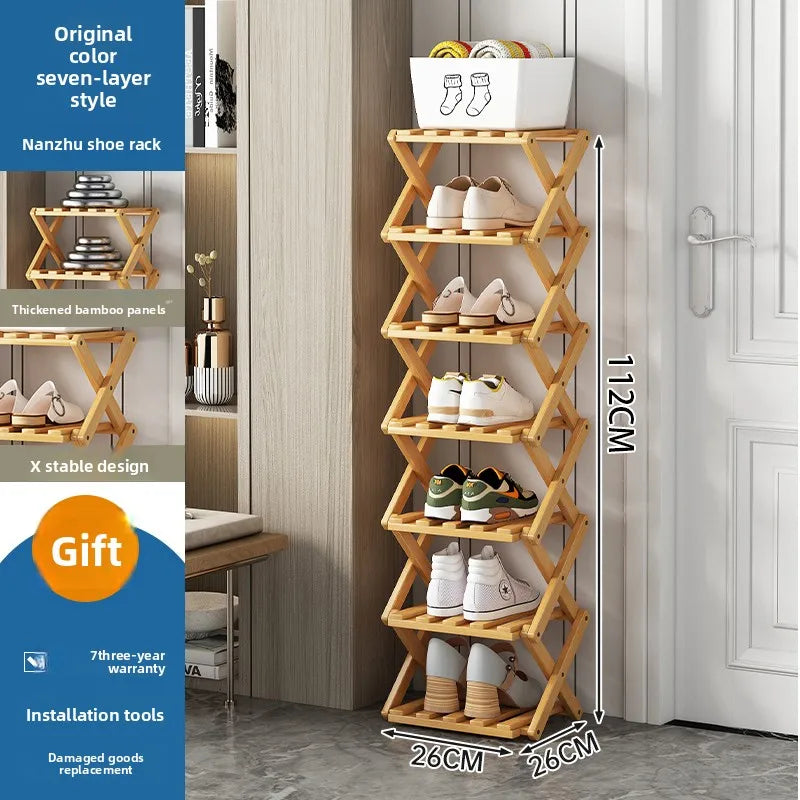 Purilite Select Narrow Wooden Shoe Rack