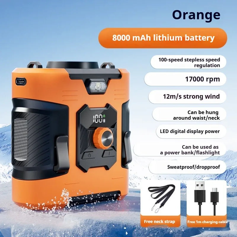 Portable High-Speed Waist-Mounted Fan