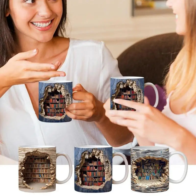 Purilite Select Creative 3D Bookshelf Mug