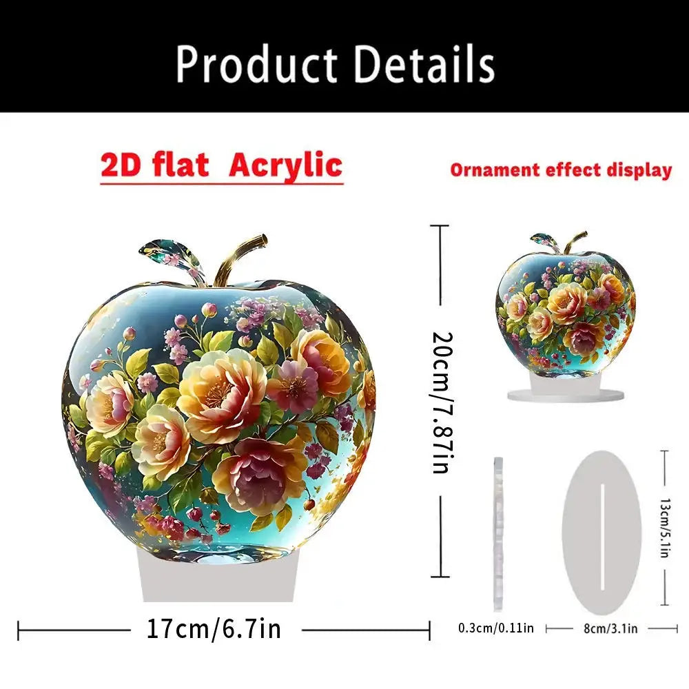 Purilite Select 2D Acrylic Apple Shape Table Ornaments