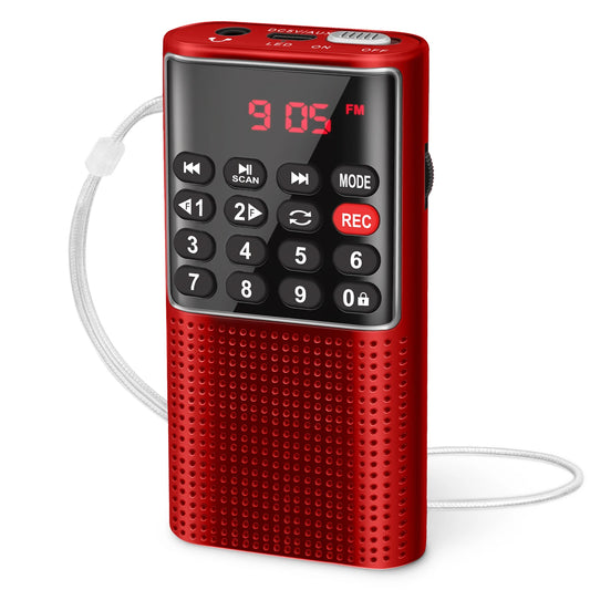 Purilite Select Number Key Mini Portable Pocket FM Radio