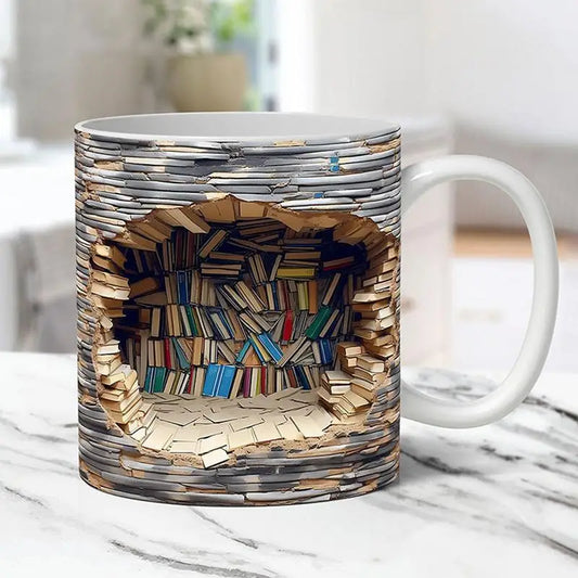 Purilite Select Creative 3D Bookshelf Mug