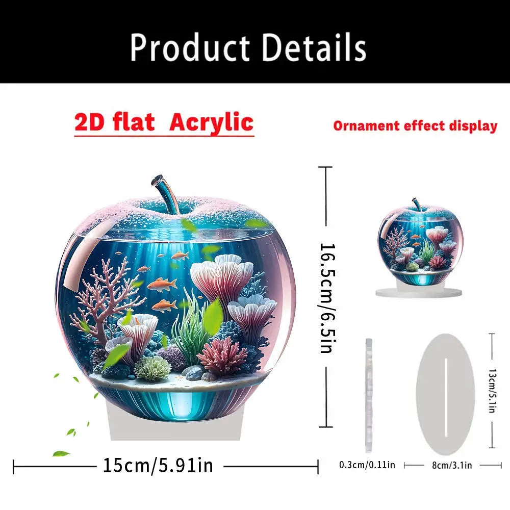 Purilite Select Clear Crystal Apple Figurine