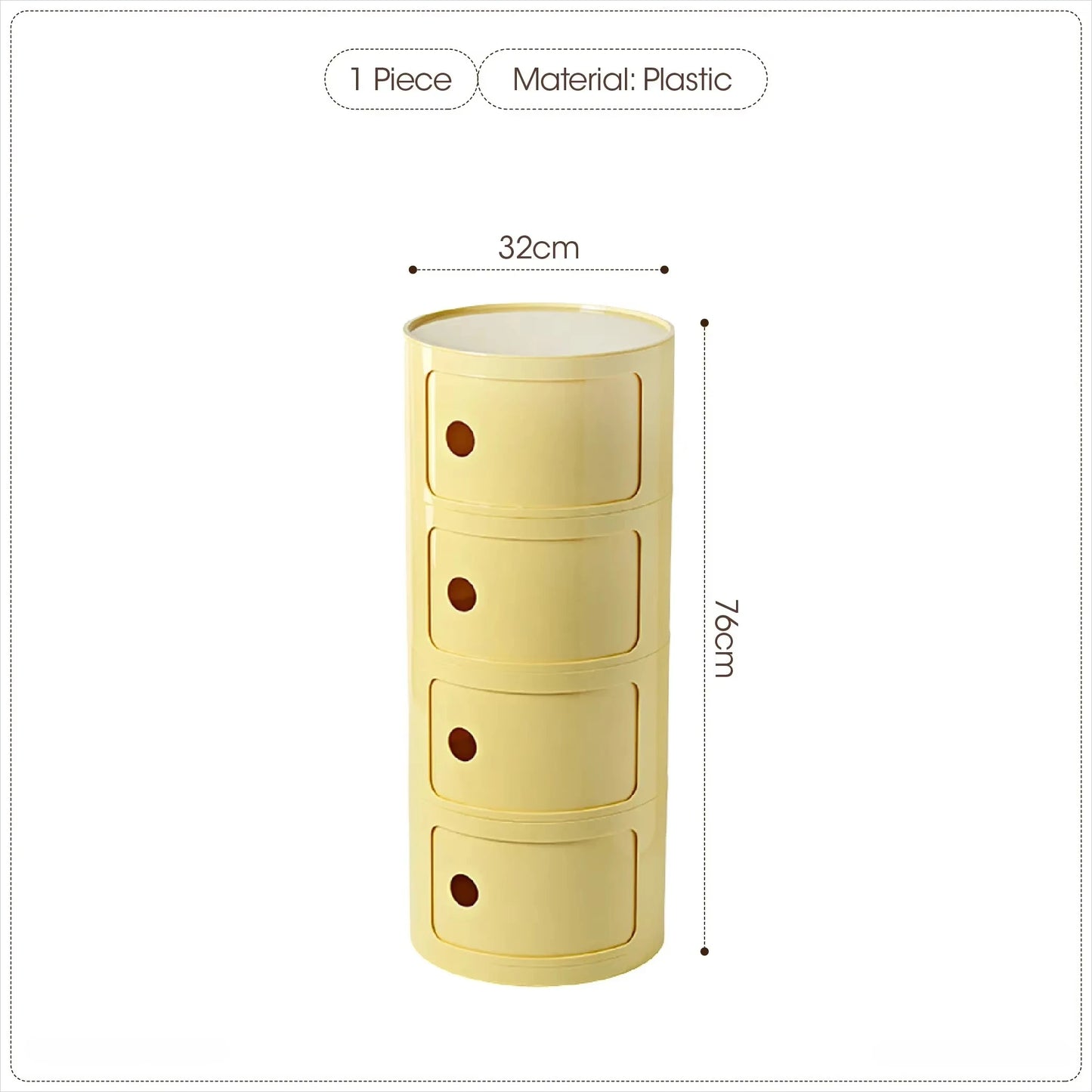 Purilite Select Nordic Net Red Bedside Cabinet